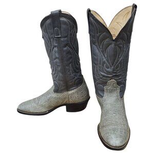 Ramrods Cowboy Boots Gray 9 D Vintage Western Wear Rodeo Made in USA 1980s